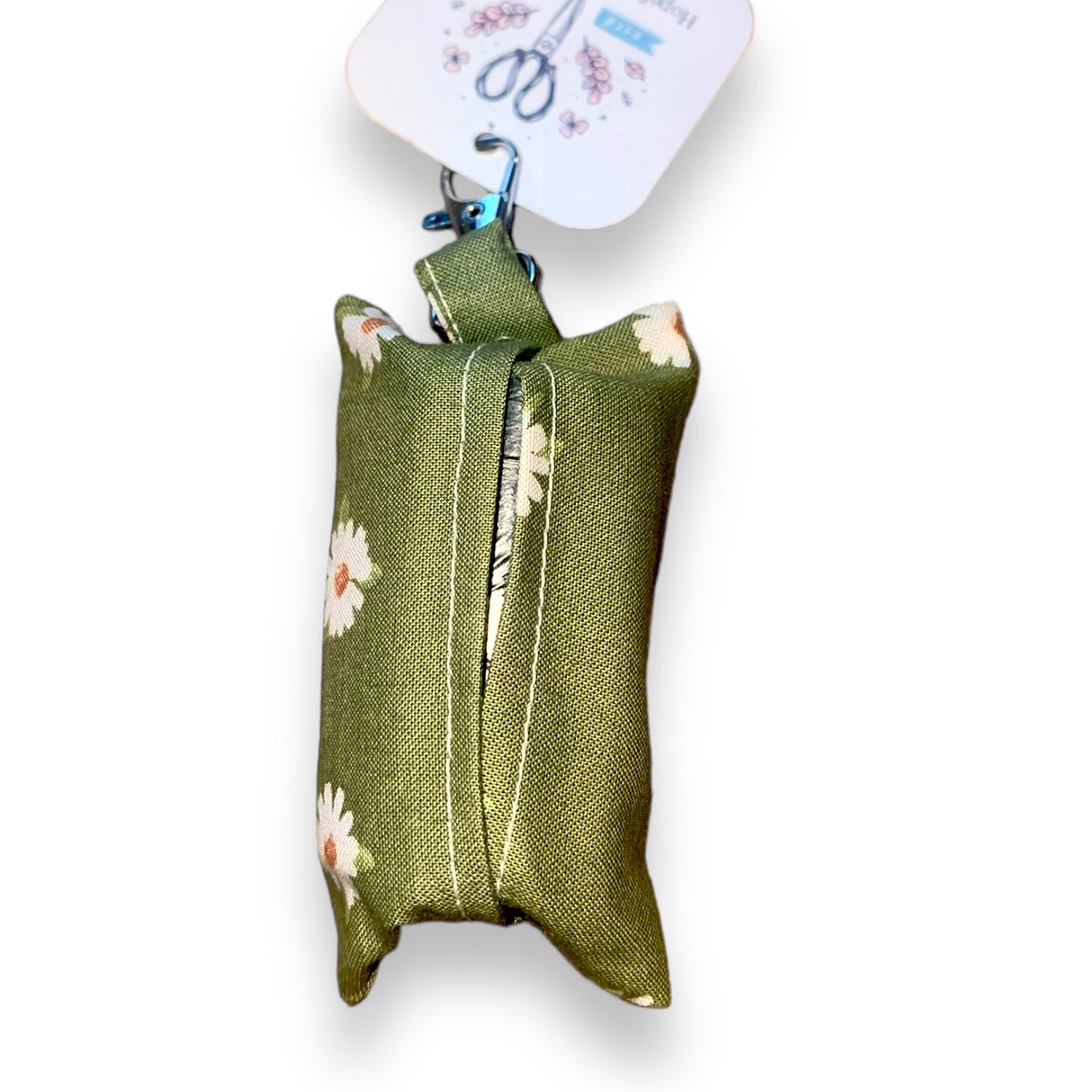 Green Daisy Poop Bag Holder