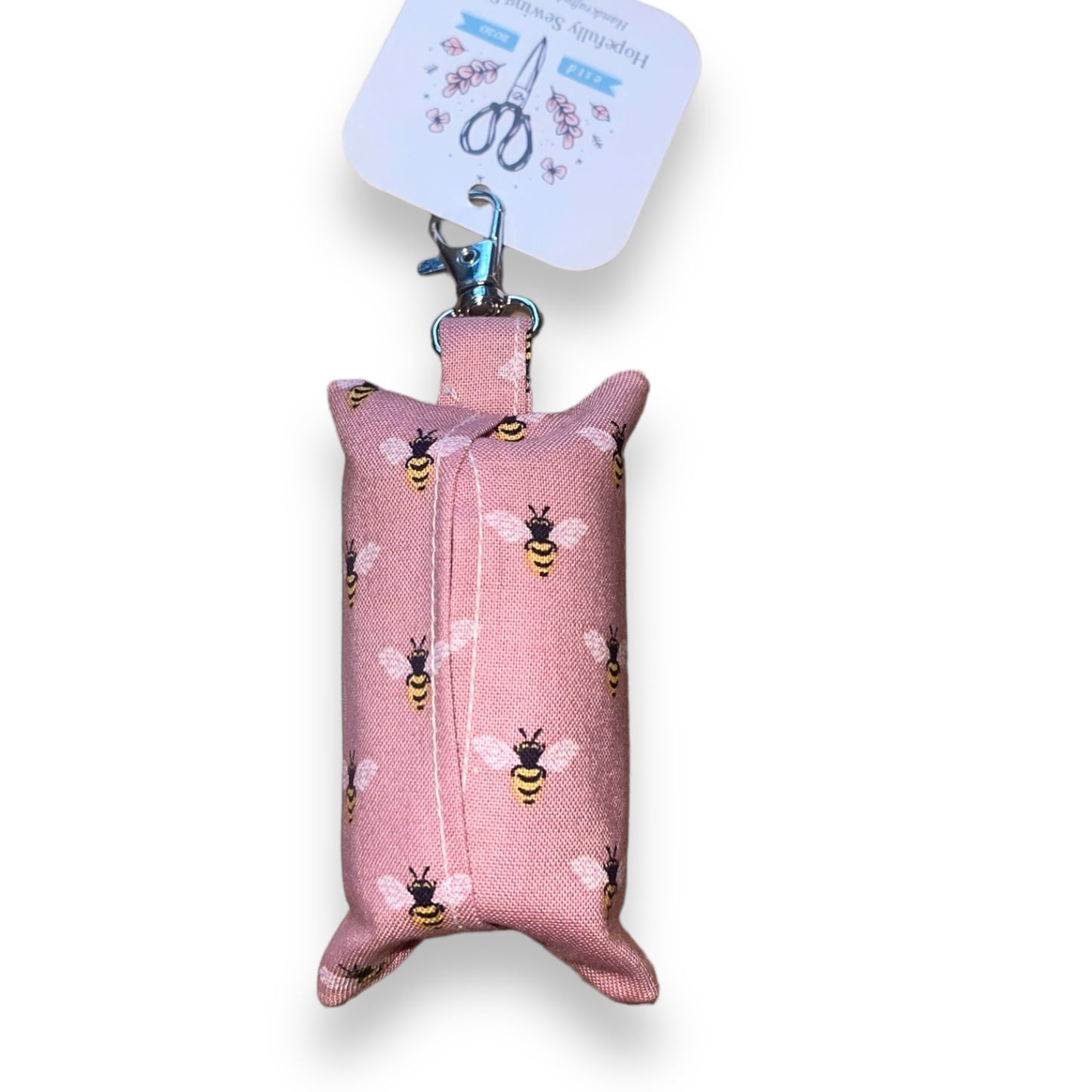 Pink Bee Poop Bag Holder