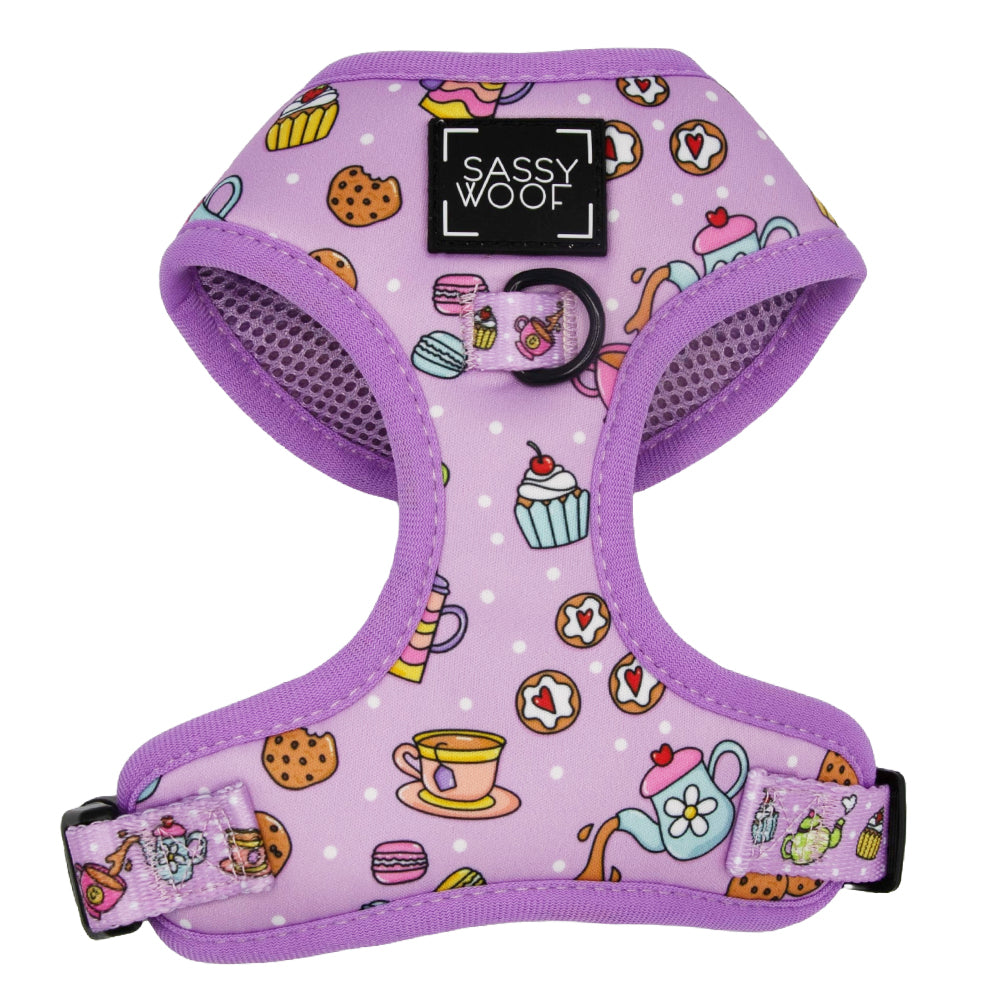 Dog Adjustable Harness - Tea Pawty