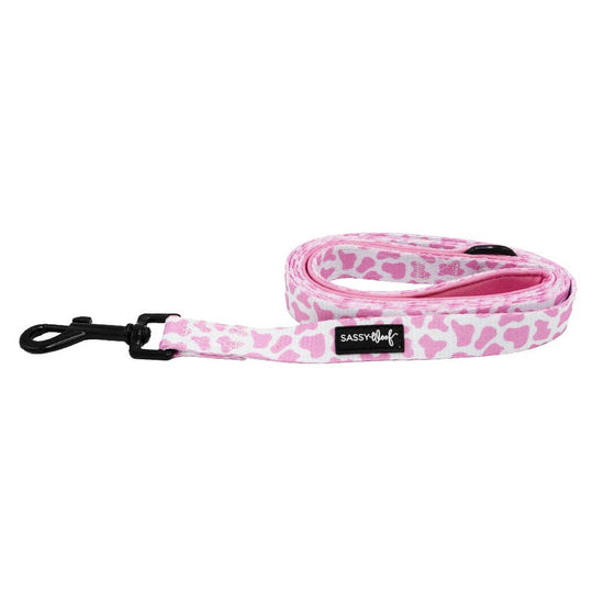 Dog Leash - Pink Cow